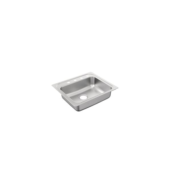 25"X22" Stainless Steel 22 Gauge Single Bowl Drop In Sink